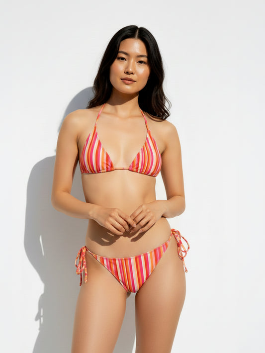 CANDY FLIP STRIPED BIKINI BOTTOMS