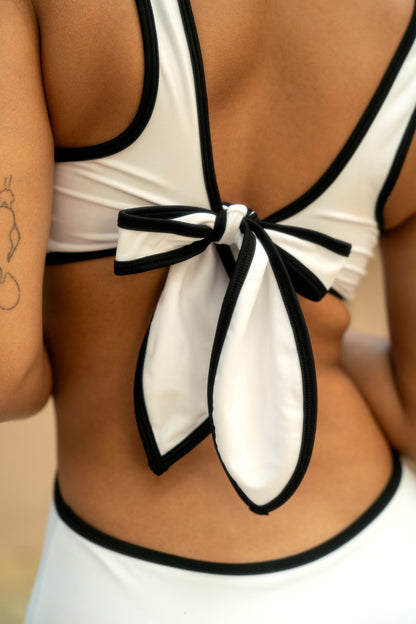 B&W CONTRAST SWIMSUIT