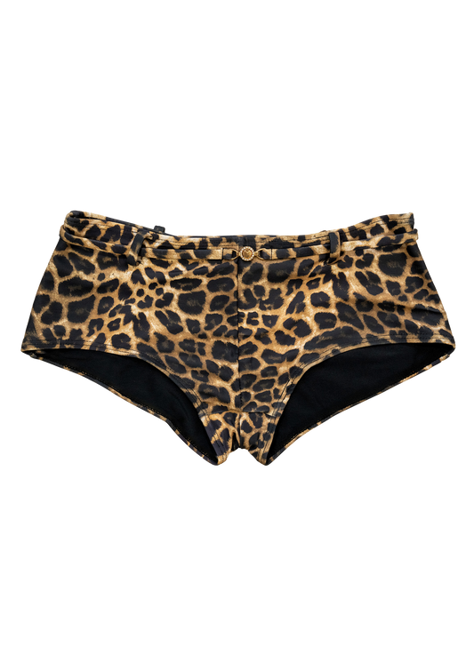 WILD HIT LEOPARD PRINT SWIM SHORTS