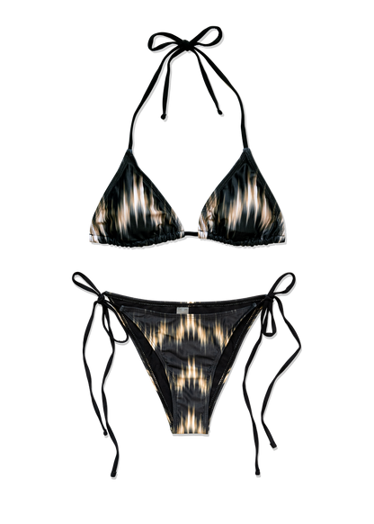DARK RIPPLE TRIANGLE BIKINI SET
