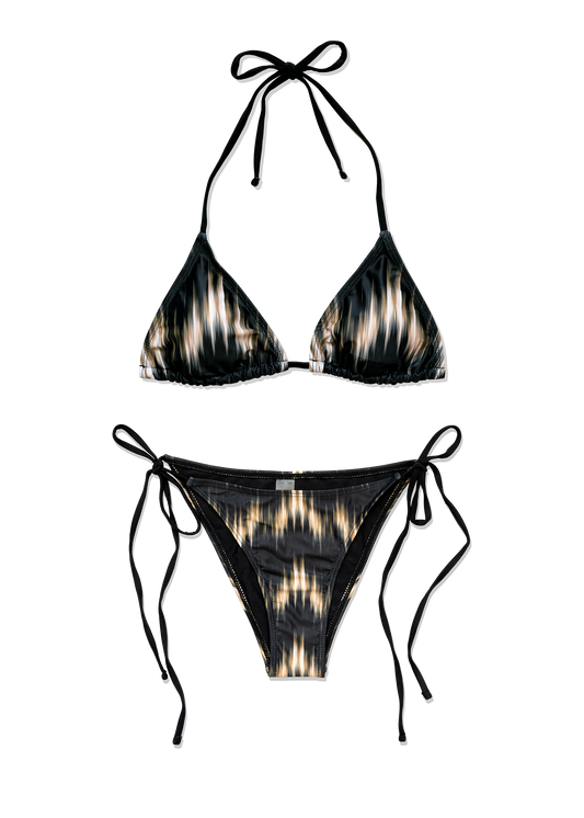 DARK RIPPLE TRIANGLE BIKINI SET